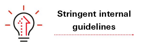 Stringent internal guidelines